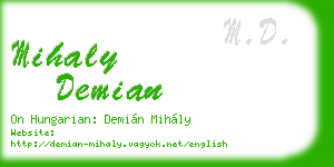 mihaly demian business card